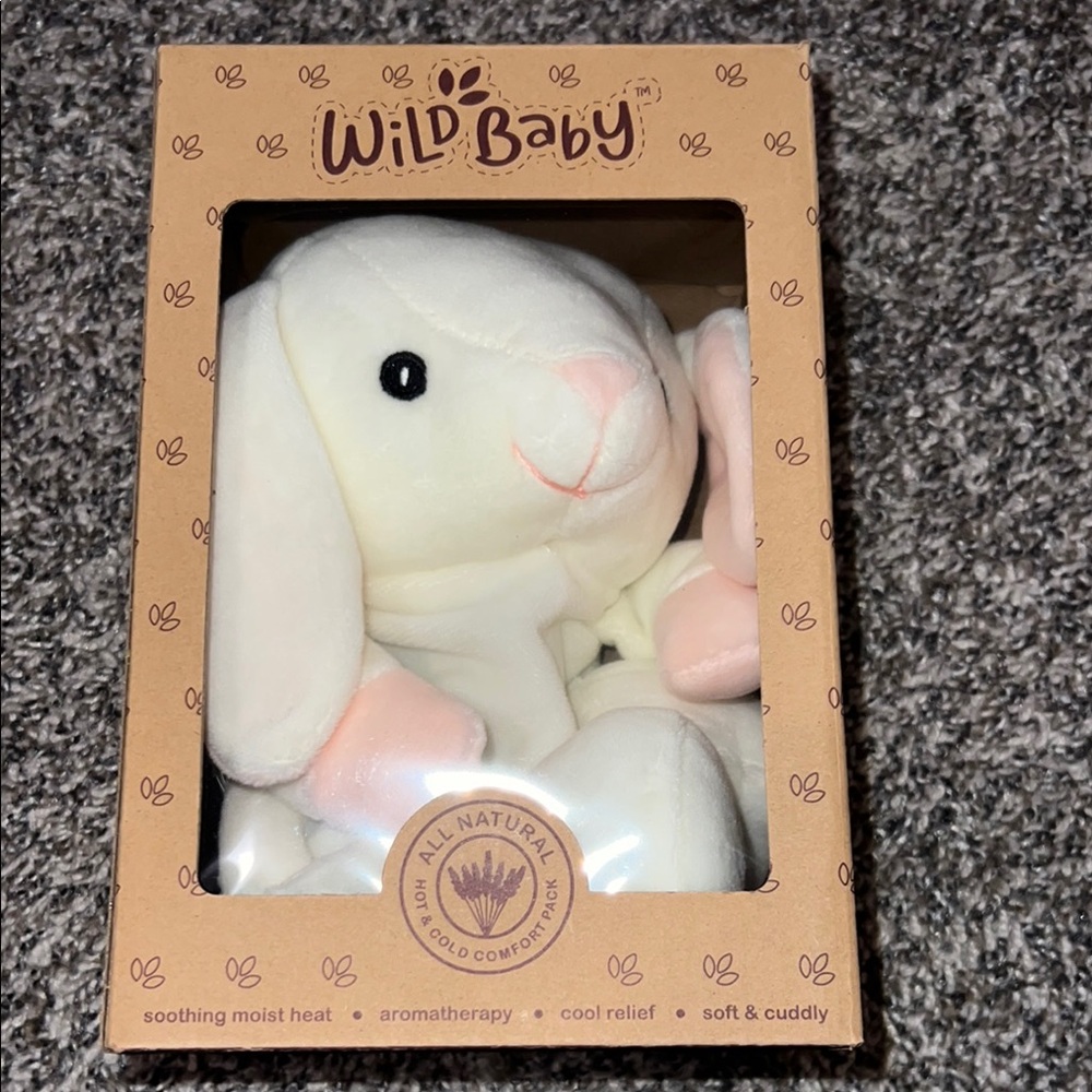 White and Pink Plush Bunny